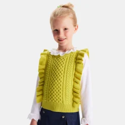 Jacadi Cardigans, Sweaters And Sweatshirts|Girl vest Mustard