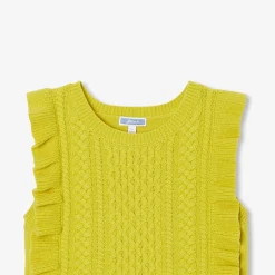 Jacadi Cardigans, Sweaters And Sweatshirts|Girl vest Mustard