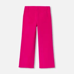 Jacadi Pants And Sweatpants|Girl wide-leg corduroy trousers Grenadine Pink