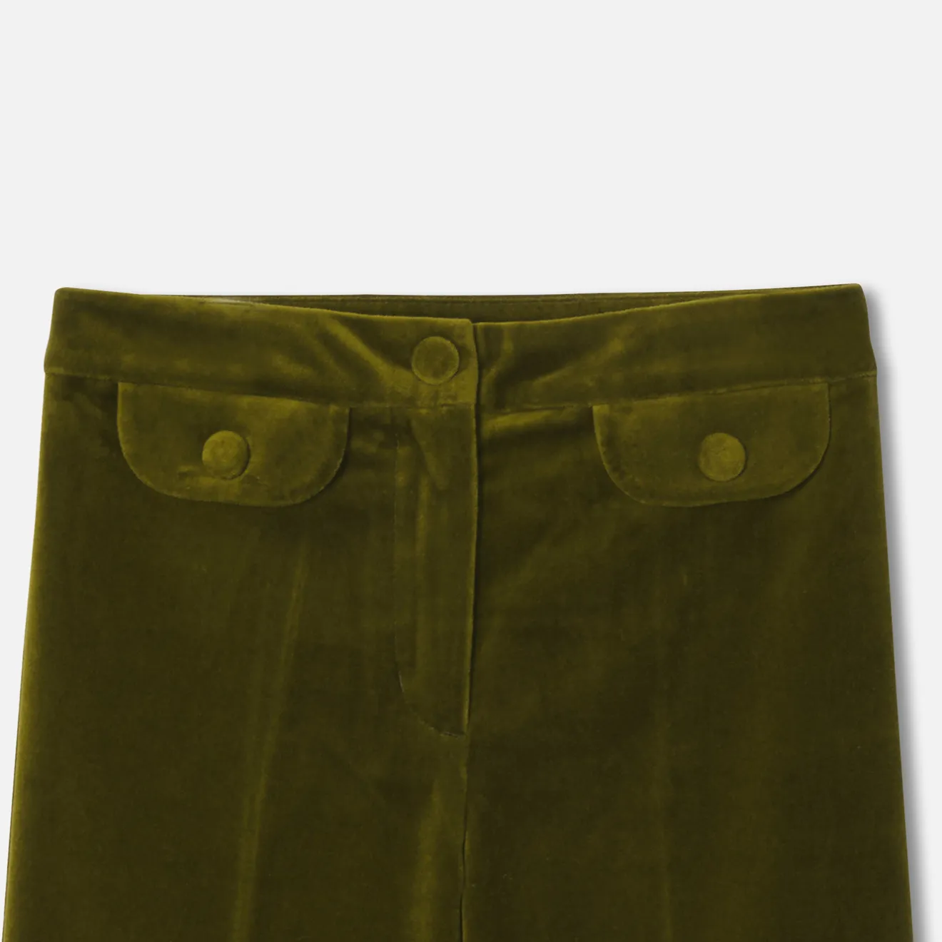 Jacadi Pants And Sweatpants|Girl wide-leg velour trousers Olive green