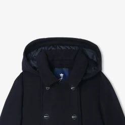 Jacadi Coats And Outerwear|Girl wool coat Jacadi Navy