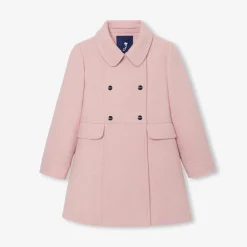 Jacadi Coats And Outerwear|Girl wool coat Heather Pink