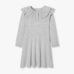 Jacadi Dresses And Skirts|Girl wool dress Jacadi light Heather Grey