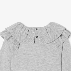 Jacadi Dresses And Skirts|Girl wool dress Jacadi light Heather Grey
