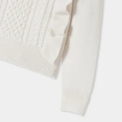 Jacadi Cardigans, Sweaters And Sweatshirts|Girl wool sweater Jacadi soft white
