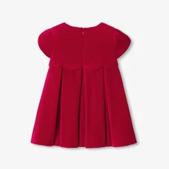 Jacadi Dresses|Holiday velvet baby dress Jacadi Red