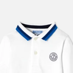Jacadi Polos And T-Shirts|Long-sleeved baby boy polo shirt Jacadi White