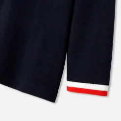Jacadi Polos And T-Shirts|Long-sleeved baby boy polo shirt Jacadi Navy