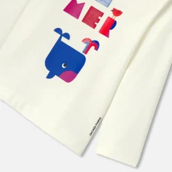 Jacadi Polos And T-Shirts|Long-sleeved baby boy T-shirt Jacadi soft white