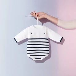 Jacadi Bloomers, Overalls And Sets|Mon first baby romper White/Navy