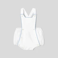 Jacadi Bloomers, Overalls And Sets|My First baby girl romper White/Blue