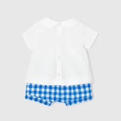 Jacadi Bloomers, Overalls And Sets|My First gingham set Blue/White