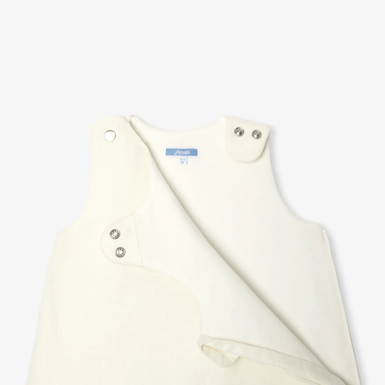Jacadi Sleeping Bags And Blankets|Sleeping Bags And Blankets|Sleeping bag 0-6 months in linen Jacadi soft white