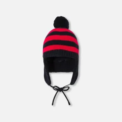 Jacadi Other Accessories|Beanies Scarves And Gloves|Striped baby hat Navy/Red
